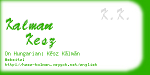 kalman kesz business card